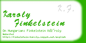 karoly finkelstein business card